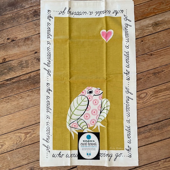 Vintage Startex Frog Print Kitchen Towel Set - Picture 2 of 2